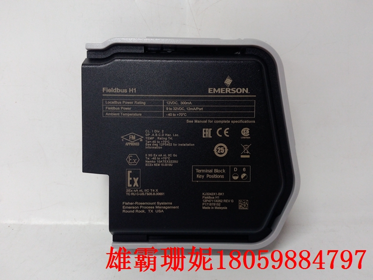 KJ3242X1-BA1 FIELDBUS-H1  现场总线H1系列2卡      将信号传输到控制器 