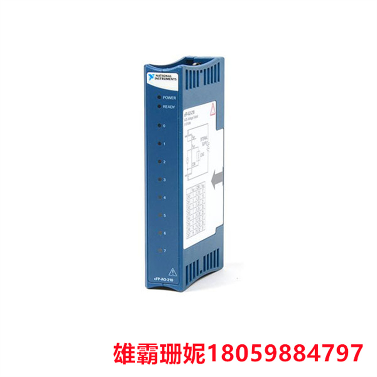 NI cFP-AO-210 用于紧凑型视场点的模拟输出模块   集成了八个0至10 V良出通道 