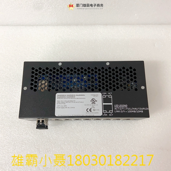 GE IS420ESWAH4A ESW 系列 E-Switch(8 端口，1 SM 光纤) 