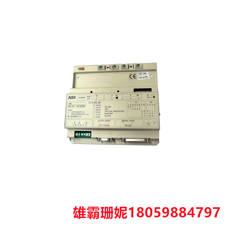 ABB SPA-ZC22 总线连接模块 在不中断光环路数据通信的情况下进行服务