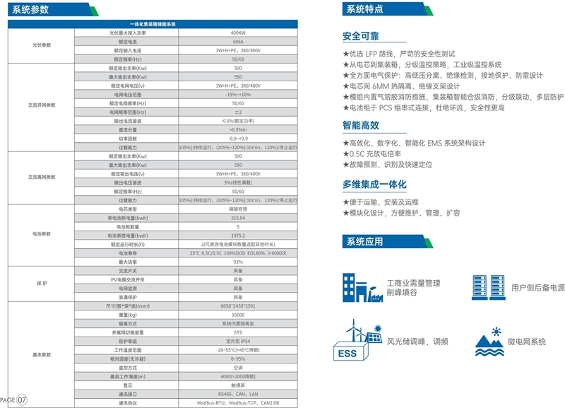 只为企业省钱   CESS500kW-1075kWh    一体化集装箱储能系统（CESS） 