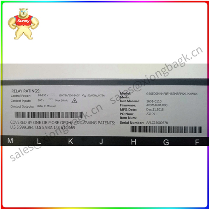 G60E00HKHF8FH6SM8FPXXUXXWXX 断路器保护系统 