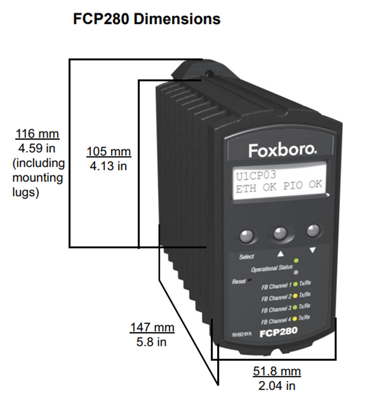 FOXBORO FCP280 RH924YA CPU模块现场控制处理器 