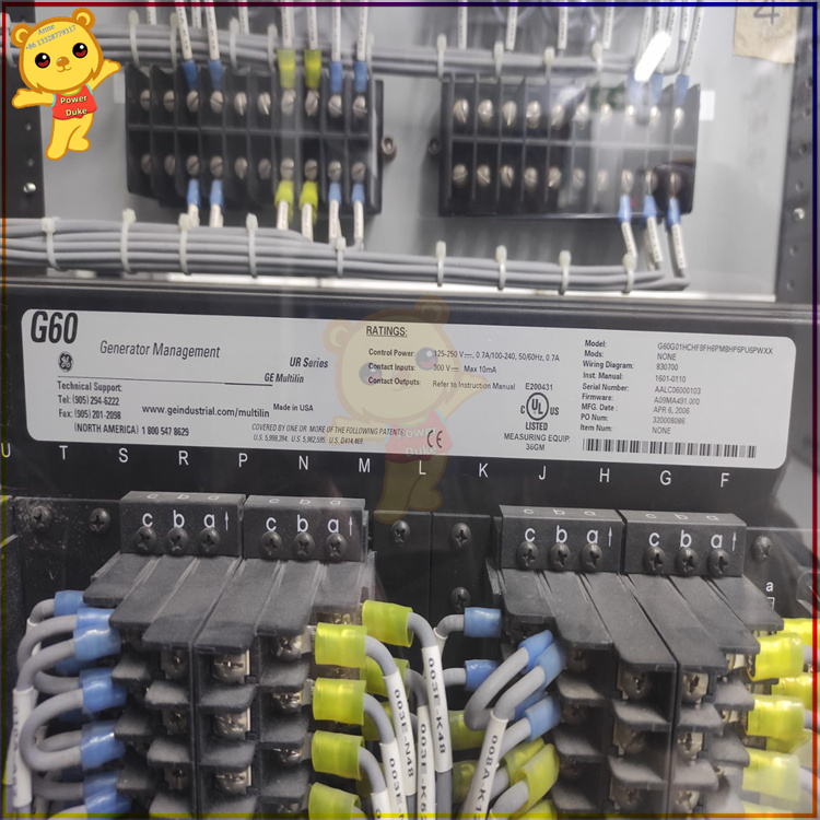 GE G60-G01-HCH-F8F-H6P-M8H-P6P-U6P-WXX G60 发电机综合保护测控装置 